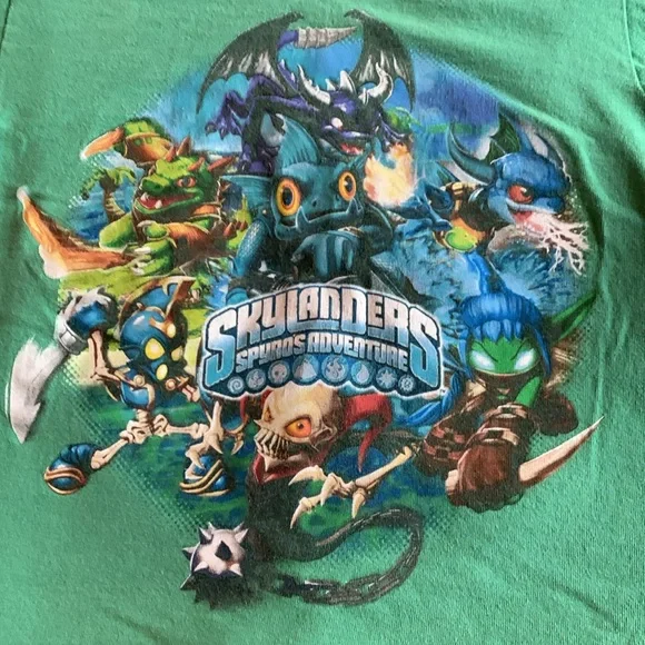 Boy’s Skylander green short sleeve tee shirt. Size small (6/7) - Picture 3 of 4